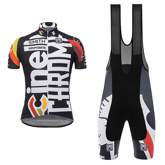 Cinelli Chrome Training Kurzarmtrikot 2017 und Kurze Tragerhose shwarz